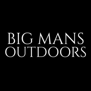 Big Mans Sports and Outdoors logo on black background